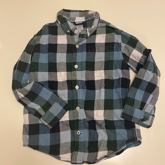 Plaid boys button down shirt size 5-6 - Picture 1 of 3